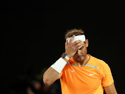 Nadal, durante el partido del miércoles contra McDonald en Melbourne.