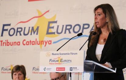 Alicia Sánchez-Camacho, presidenta del Partido Popular de Cataluña, en el Forum Europea.