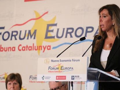 Alicia Sánchez-Camacho, presidenta del Partido Popular de Cataluña, en el Forum Europea.