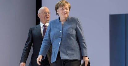 Ángela Merkel, en Davos
