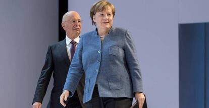 Ángela Merkel, en Davos