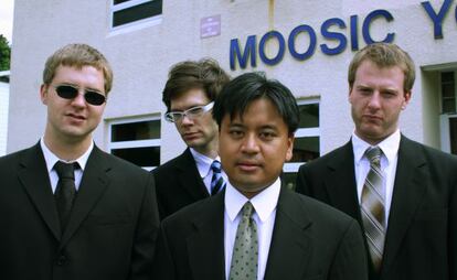 Desde la izquierda, Peter Evans, trompeta; Kevin Shea, batería; John Irabagon, saxos; Moppa Elliott, contrabajo.