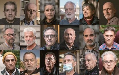 Fotografías de víctimas de abusos en la Iglesia que han aparecido en EL PAÍS en los últimos tres años.