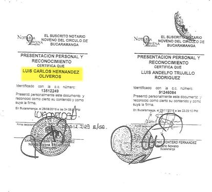 Documento en el que Luis Carlos Hernández, hijo de Rodolfo Hernández espera una comisión por la celebración del contrato de basuras.