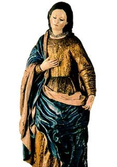 <i>Virgen María, </i>talla quiteña (Colombia).