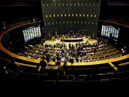 Vista general de la Cambra de Diputats del Parlament brasiler.