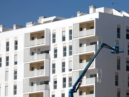 Construcción de viviendas en Dos Hermanas (Sevilla), el pasado septiembre.