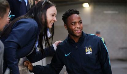 Raheem Sterling antes de un partido de pretemporada.