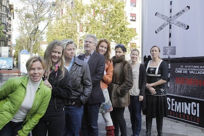 La comitiva del Instituto Sueco de Cine, la semana pasada en Valladolid.