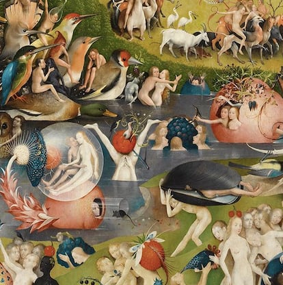 Un detalle del cuadro del Museo del Prado, el jardín de las Delicias