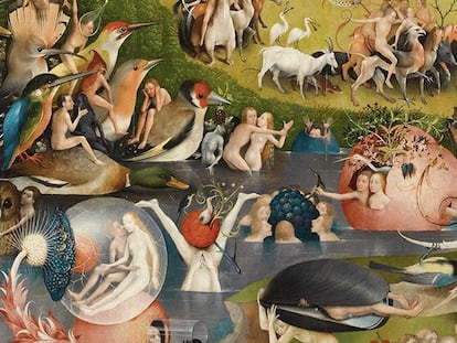 Un detalle del cuadro del Museo del Prado, el jardín de las Delicias