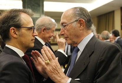 Isaac Martín, presidente de Ineco y Jaime Lamo de Espinosa, presidente de Anci.