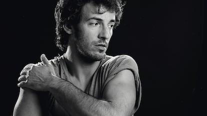 Bruce Springsteen en una foto de los ochenta.