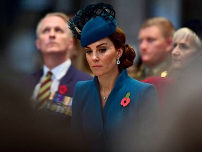 La duquesa de Cambridge en Westminster Abbey, el pasado 25 de abril.