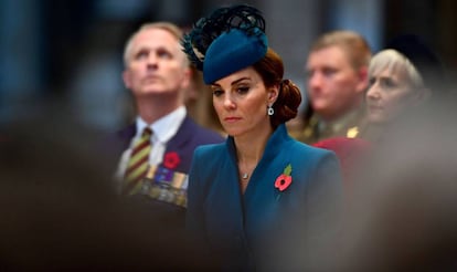 La duquesa de Cambridge en Westminster Abbey, el pasado 25 de abril.