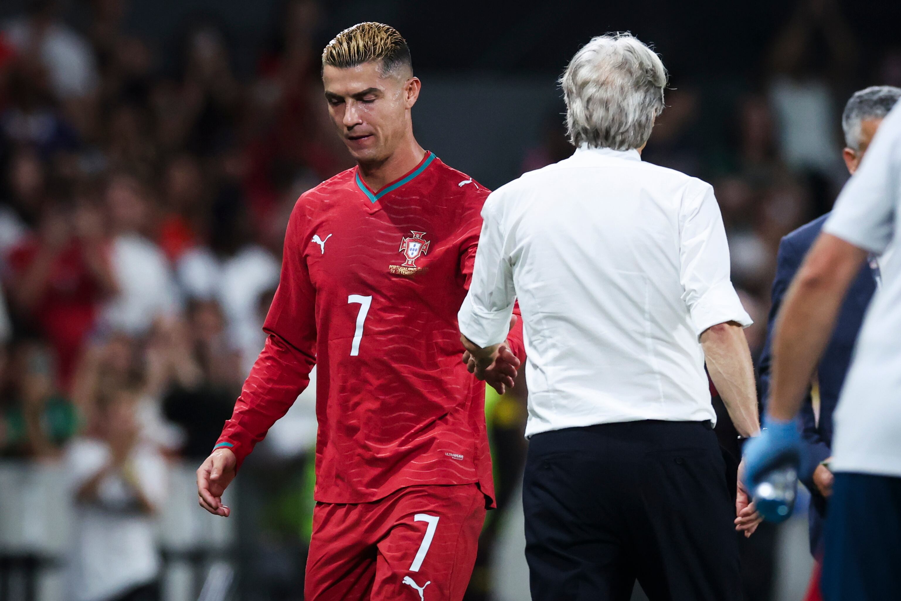 Cristiano se cruza con Jorge Jesus en el duelo de Portugal ante Gales de la Nations League. 