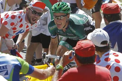 Voeckler en la ascensión al Peyresourde