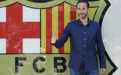 Sito Alonso, en su presentaci&oacute;n como entrenador del Barcelona.