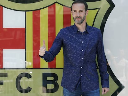 Sito Alonso, en su presentaci&oacute;n como entrenador del Barcelona.