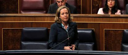 La ministra de Economía y Empresa, Nadia Calviño.