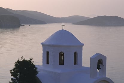 Iglesia en la isla griega de Patmos.