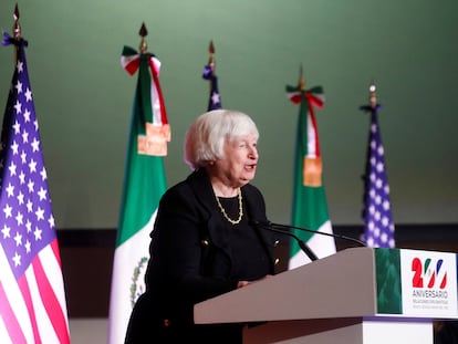 Janet Yellen en Ciudad de México, el 6 de diciembre.