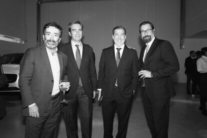 Alberto Alcantarilla, de Prisa Media, Gonzalo Salafranca y Juan Páramo, de IQOS Philip Morris, y Pepe Mosquera de EL PAÍS.