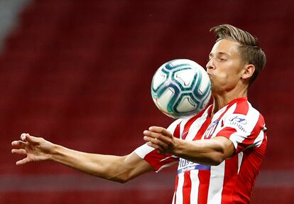 Marcos Llorente, contra el Mallorca en el Wanda.