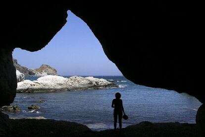 Vista de Cala-Higuera en el Parque Natural de Cabo de Gata-Nijar.