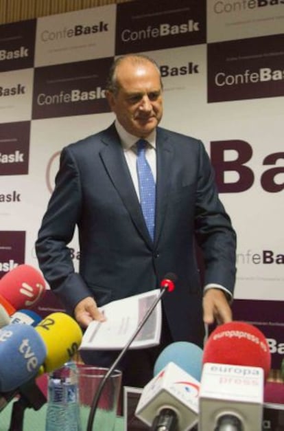 El presidente de Confebask, Miguel Ángel Lujua.