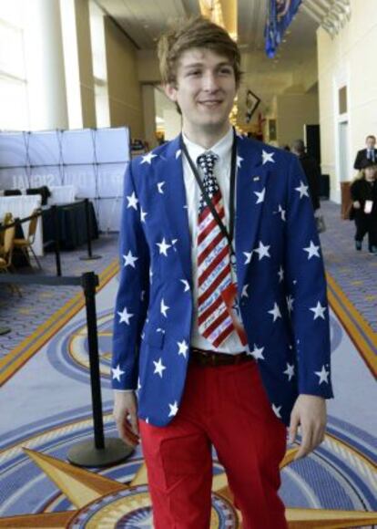 Un joven en el congreso