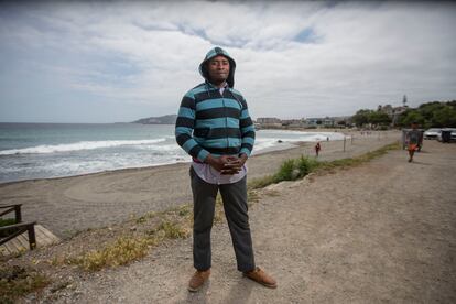 Frank Jack, migrante nigeriano de 21 años, en Ceuta este viernes. 