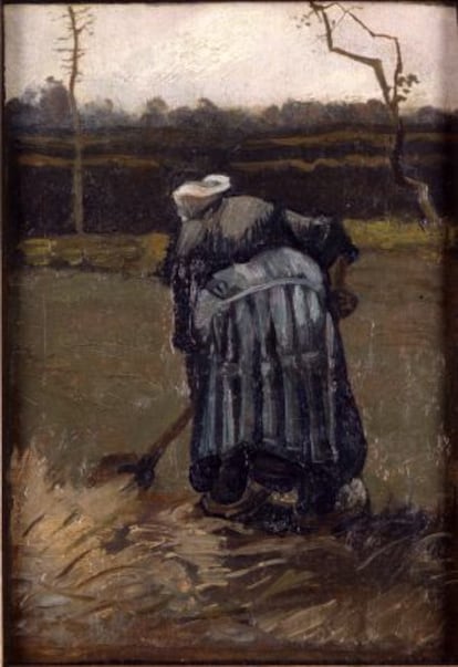 ‘Campesina cavando’ (1885), lienzo de la primera época de Van Gogh.