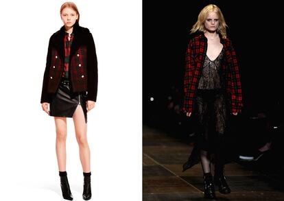 Cuadros grunge en las colecciones Versus Versace y Saint Laurent.