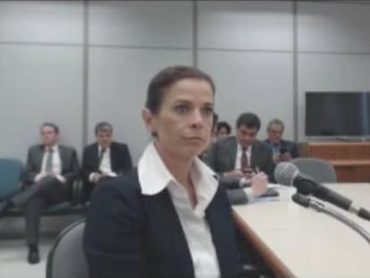 Claudia Cruz em depoimento ao juiz S&eacute;rgio Moro, em novembro de 2016.