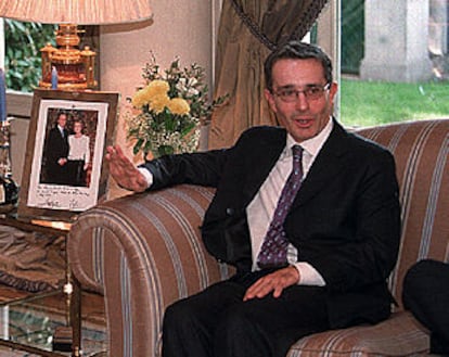 Álvaro Uribe, durante una reciente visita a España, el pasado mes de marzo.