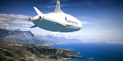 Recreación del dirigible Airlander 10.