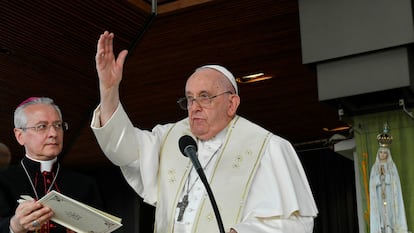 El Papa, el sábado en Fátima (Portugal).