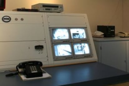 Sala de control del refugio antinuclear construido en el hotel Greenbrier White Sulphur Springs, en West Virginia (EE UU).