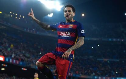 Alves celebra su gol frente al Villanovense. 