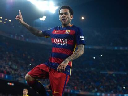 Alves celebra su gol frente al Villanovense. 