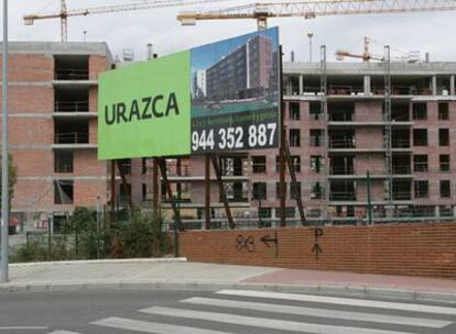 Una promoción de viviendas que construía Urazca en la localidad vizcaína de Etxebarri.