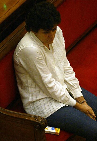 María Rosa M.A., de 34 años, durante una sesión del juicio, celebrado en la Audiencia de Barcelona.