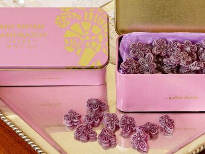 Caramelos de violeta en el hotel Mayorazgo de Madrid.