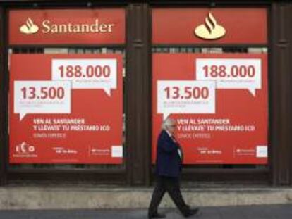 Imagen de una sucursal de Santander.