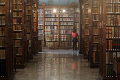 Biblioteca de la Real Academia de la Lengua Espa&ntilde;ola, en Madrid.