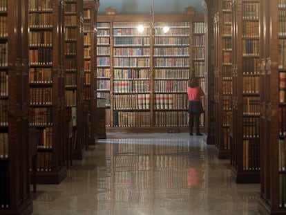 Biblioteca de la Real Academia de la Lengua Espa&ntilde;ola, en Madrid.