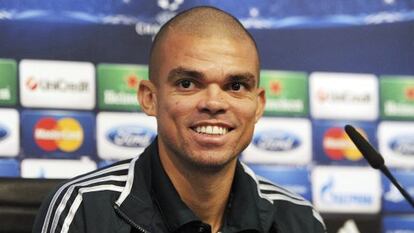 Pepe, el martes en Manchester.