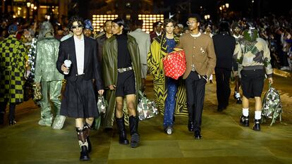 Desfile de la colección primevera - verano 2024 de Louis Vuitton, la primera colección para la firma de Pharrell Williams, este martes 20 de junio en París.