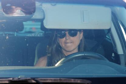 Irene Carbonero a su llegada al Hospital Ruber Internacional en Madrid.